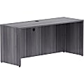 Lorell Essentials Laminate Credenza Shell - 66" x 24"29.5" Credenza Shell, 1" Top - Finish: Weathered Charcoal Laminate, Silver Brush