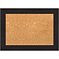 Amanti Art Rectangular Non-Magnetic Cork Bulletin Board, Natural, 22” x 16”, Furniture Espresso Narrow Plastic Frame