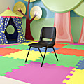 Flash Furniture Kid's HERCULES 440-lb Capacity Ergonomic Shell Stack Chair With 14" Seat Height, Black 1 thumbnail image