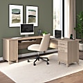Bush Home Somerset 72"W L-Shaped Corner Desk With Storage, Ash Gray, Standard Delivery 1 thumbnail image