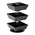 Mind Reader Anchor 3-Tier/12-Compartment Tea Carousel Countertop Organizer, 11-1/2"H x 6-3/4"W x 6-3/4"D, Black