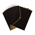 U Brands® Polypropylene Document Holders, 1/2" Expansion, Letter Size, Black/Gold, Pack Of 10 Holders