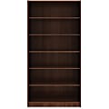 Lorell® Essentials 72"H 6-Shelf Bookcase, Walnut