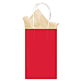 Amscan Kraft Paper Gift Bags, Small, Apple Red, Pack Of 24 Bags
