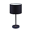 Southern Enterprises Sid Table Lamp, 22-3/4"H, Black Shade/Black Base 1 thumbnail image