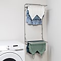 Honey Can Do Over The Door 2-Tier Collapsible Clothes Drying Rack, 45”H x 18-1/2”W x 21”D, Gray 1 thumbnail image