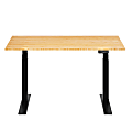 FlexiSpot E7 Commercial 55"W Electric Adjustable Height Standing Desk, Bamboo Top/Black Base 1 thumbnail image