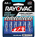 Rayovac High Energy Alkaline AA Battery 12-Packs - For Multipurpose - AA - 12/Pack - 12 / Carton 1 thumbnail image
