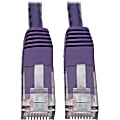 Tripp Lite Cat6 Cat5e Gigabit Molded Patch Cable RJ45 M/M 550MH Purple 50ft 50' - 1x RJ-45 Male Network - N200050PU 1 thumbnail image