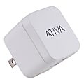 Ativa® Dual-Port USB Wall Charger, White, 45861