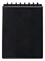 TUL® Top-Bound Discbound Notebook, Letter Size, Leather Cover, 60 Sheets, Black