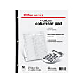 Office Depot® Brand Columnar Pad, 4-Column, 8 1/2" x 11", 50 Sheets, Green 1 thumbnail image