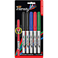 BIC Intensity Permanent Markers, Fine Point, Assorted Colors, Pack Of 5