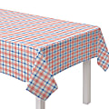 Amscan Summer Block Party Plaid Vinyl Tablecloth, 52" x 90", Multicolor 1 thumbnail image