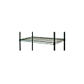 Focus Foodservice Epoxy-Coated Wire Shelf, 2"H x 24"W x 18"D, Green
