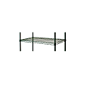 Focus Foodservice Epoxy-Coated Wire Shelf, 2"H x 24"W x 18"D, Green 1 thumbnail image