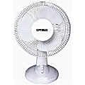 Optimus Oscillating Table Fan, 13" x 12", White