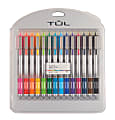 TUL® Retractable Gel Pens, Bold Point, 1.0 mm, Silver Barrel, Assorted Ink Colors, Pack Of 14 Pens
