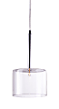 Zuo Modern® Storm Ceiling Lamp, 5-1/2"W, Clear Glass Shade, Chrome Base 1 thumbnail image