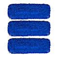 Gritt Commercial Microfiber Looped Dust Mop Pad Head, 24", Blue, Pack Of 3 Pad Heads 1 thumbnail image