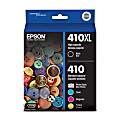 Epson® 410XL Claria® Premium Black; Photo Black; Cyan; Magenta; Yellow Ink Cartridges, Pack Of 5, T410XL-BCS