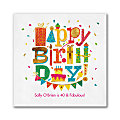 Custom Full-Color Printed Beverage Napkins, 4-3/4" x 4-3/4", Festive Birthday, Box Of 100 Napkins 1 thumbnail image