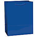 Amscan Glossy Gift Bags, Medium, Bright Royal Blue, Pack Of 10 Bags