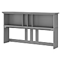 Bush Furniture Salinas Hutch for L Shaped Desk, 60"W, Cape Cod Gray, Standard Delivery