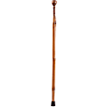 Brazos Walking Sticks™ Free-Form Turned-Knob Iron Bamboo Walking Cane, 37", Red