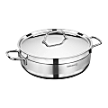 Korkmaz Alfa 2-Piece Stainless Steel Low Casserole Dish With Lid, 4.2L, Silver 1 thumbnail image