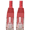 Tripp Lite Cat6 Cat5e Gigabit Molded Patch Cable RJ45 M/M Red 550Mhz 100ft 100' - 1x RJ-45 Male Network - N200100RD 1 thumbnail image