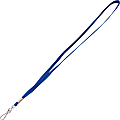 Advantus Metal Clasp Lanyard - 36" Length - Blue - Woven, Metal - 100 / Box 1 thumbnail image