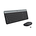 Logitech® Wireless Keyboard & Mouse, Straight Full Size Keyboard, Graphite, Ambidextrous Optical Mouse, MK470 Slim 1 thumbnail image
