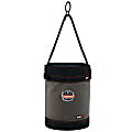 Ergodyne Arsenal 5960T Canvas Hoist Bucket With D-Rings And Top, 17" x 12-1/2", Gray