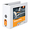 Wilson Jones® Heavy-Duty Locking View 3-Ring Binder With Spine Finger Hole, 5" D-Rings, 48% Recycled, White 1 thumbnail image
