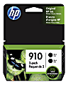 HP 910 Black Ink Cartridges, Pack Of 2, 3JB40AN 1 thumbnail image