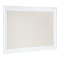 Kate and Laurel Whitley Non-Magnetic Framed Linen Fabric Pinboard, 29-1/2” x 45-1/2”, Beige, White Plastic Frame 1 thumbnail image