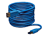 Tripp Lite USB Extension Cable USB 3.0 USB-A USB-A SuperSpeed M/F Blue 16ft - First End: 1 x Type A Male USB - Second End: 1 x Type A Female USB - 5 Gbit/s - Extension Cable - Nickel Plated Connector - Gold Plated Contact - Blue