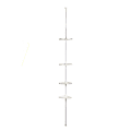Mind Reader 4-Tier Plastic Telescoping Corner Bathroom Caddy, White 1 thumbnail image