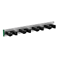 Gritt Commercial Wall-Mount Tool Holder, 2”H x 17-5/16”W x 3”D, Black/Silver