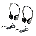 HamiltonBuhl SchoolMate Personal Stereo Headphones With Leatherette Cushions, Gray/Black, Pack Of 2 Headphones, HECMS2L-2 1 thumbnail image