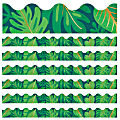 Carson Dellosa Education Scalloped Border, One World Tropical Leaves, 39' Per Pack, Set Of 6 Packs