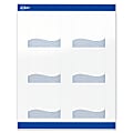 Avery® Printable Labels With Sure Feed® Technology, S00-EV8, Square, 3" x 3", Glossy White With Preprinted Blue Waves Design, Pack Of 60 1 thumbnail image