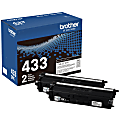 Brother® TN-433 Black High Yield Toner Cartridges, Pack Of 2, TN-433BK 1 thumbnail image