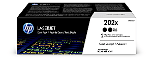 HP 202X Black High Yield Toner Cartridges, Pack Of 2, CF500XD 1 thumbnail image