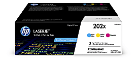 HP 202X Cyan; Magenta; Yellow High Yield Toner Cartridges, Pack Of 3, CF500XM 1 thumbnail image