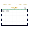 2026 Blue Sky Day Designer Monthly Wall Calendar, 11” x 8-3/4”, Rugby Stripe Navy, January To December, 155621 1 thumbnail image