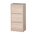 IRIS 35"H 3-Door Storage-Shelf, Light Brown