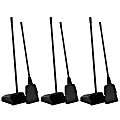 Gritt Commercial Open-Lid Lobby Dustpans With Brooms, 12", Black, Pack Of 3