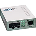 AddOn 10/100Base-TX(RJ-45) to 100Base-FX(ST) MMF 1310nm 2km Media Converter